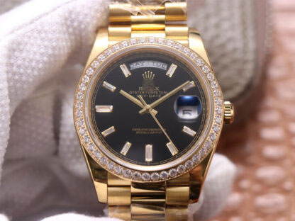 ROLEX DAY DATE M228348RBR-0001 EW FACTORY DIAMOND-SET BEZEL