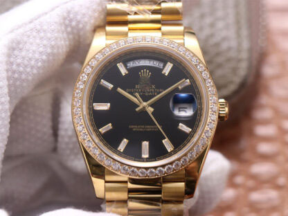 ROLEX DAY DATE M228348RBR-0001 EW FACTORY DIAMOND-SET BEZEL