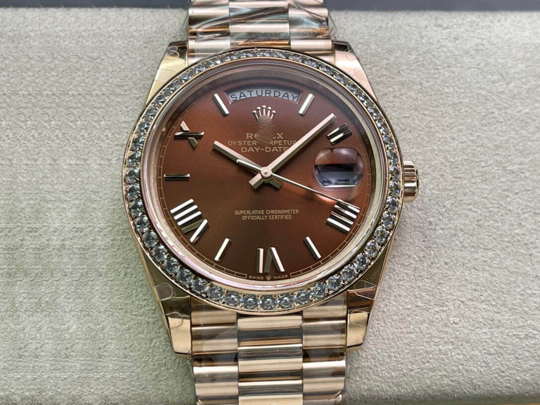 ROLEX DAY DATE M228345RBR-0009 EW FACTORY GOLD STRAP