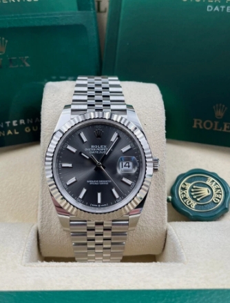 Rolex Datejust 126334 Silver Jubilee Bracelet with Silver Bezel