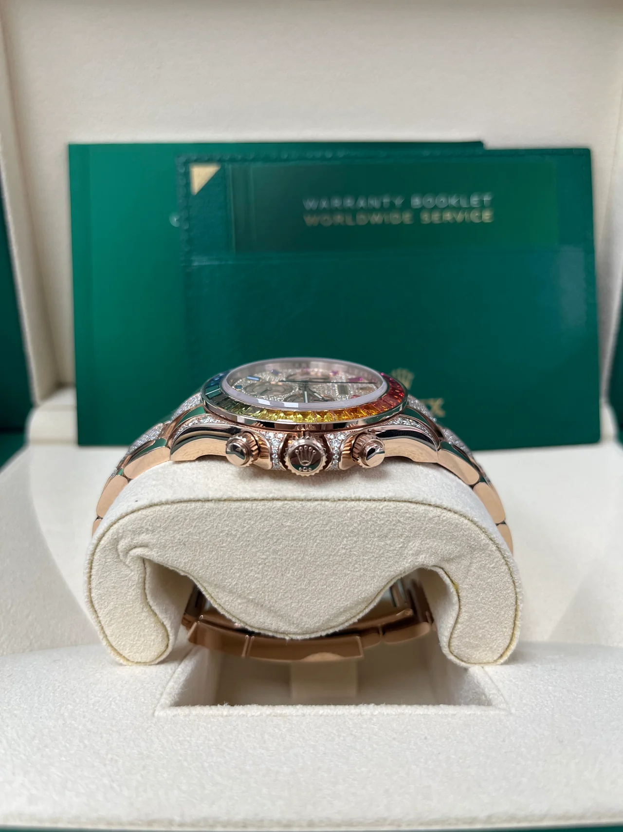 Rolex Cosmograph Everose Daytona Factory Diamond Rainbow Edition Ref