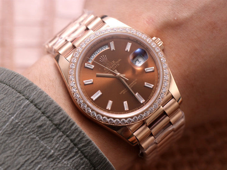 ROLEX DAY DATE M228345RBR-0006 EW FACTORY BROWN DIAL