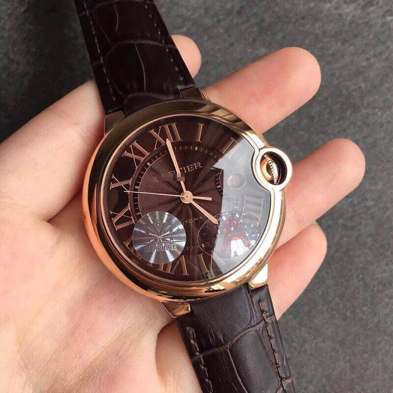 BALLON BLEU DE CARTIER W6920037 V6 FACTORY BROWN STRAP