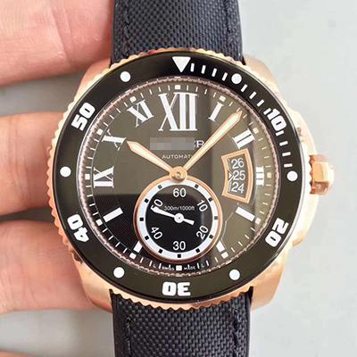 CALIBRE DE CARTIER DIVER W7100052 42MM JF FACTORY BLACK DIAL
