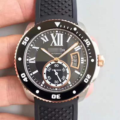 CALIBRE DE CARTIER DIVER W7100056 42MM JF FACTORY BLACK DIAL