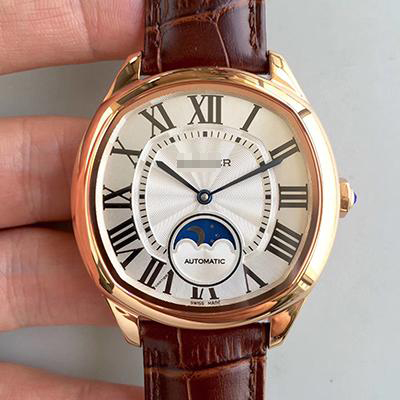 DRIVE DE CARTIER MOONPHASE WGNM0008 ROSE GOLD SILVER DIAL