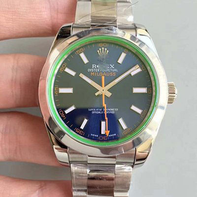 ROLEX MILGAUSS 116400GV AR FACTORY BLUE DIAL