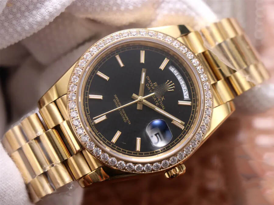ROLEX DAY DATE 40MM EW FACTORY GOLD STRAP