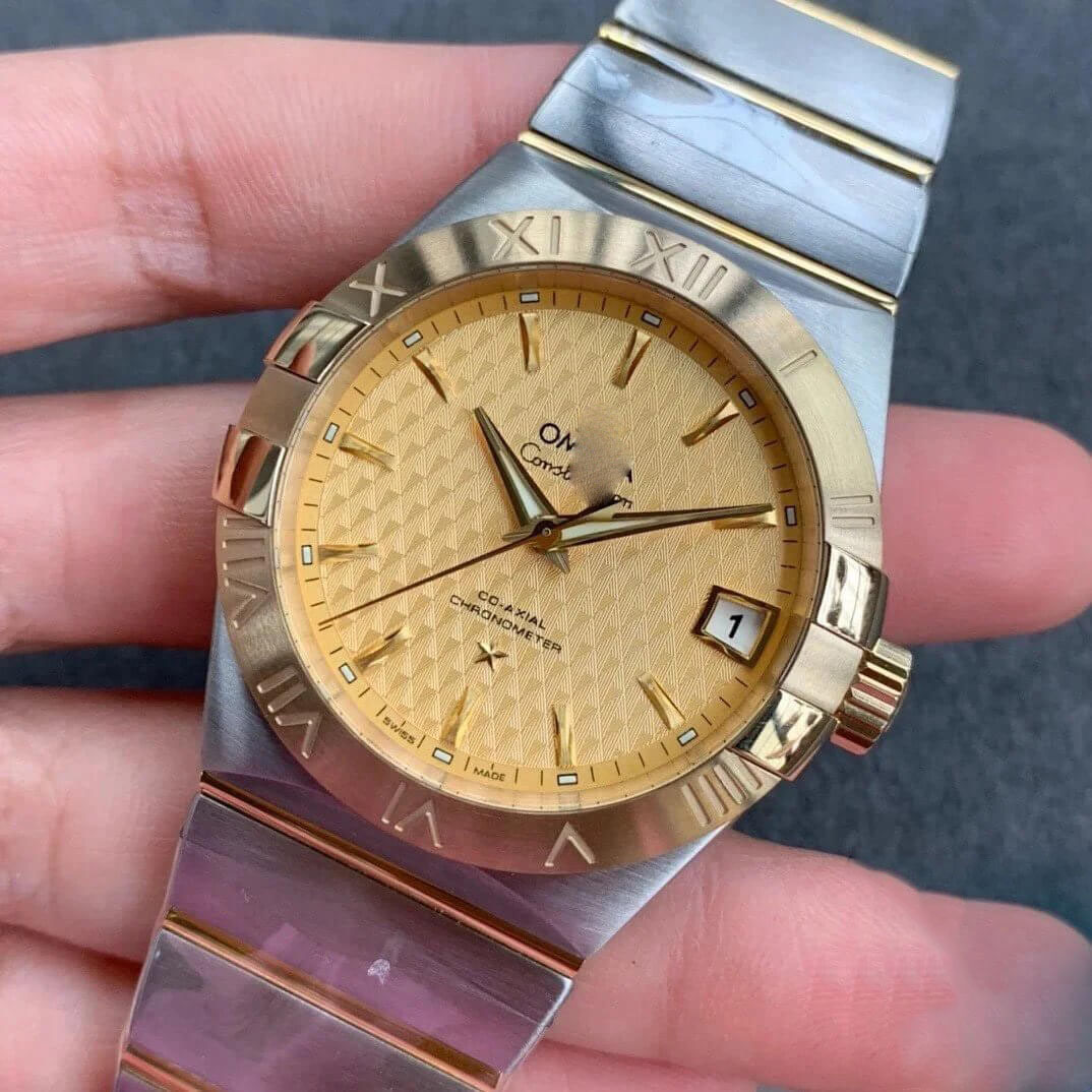 OMEGA CONSTELLATION 123.20.38.21.08.002 VS FACTORY YELLOW DIAL