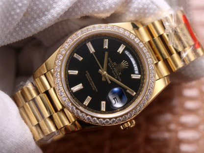 ROLEX DAY DATE M228348RBR-0001 EW FACTORY DIAMOND-SET BEZEL