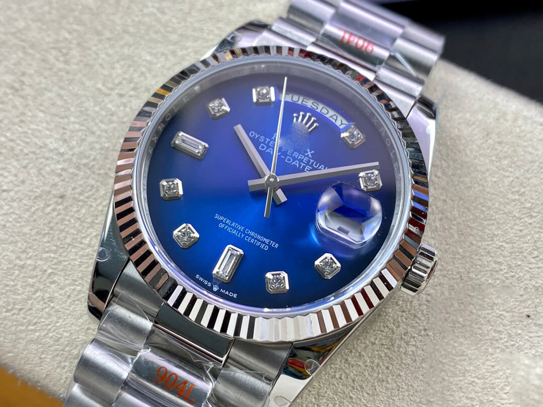 ROLEX DAY DATE M128239-0023 36MM GM FACTORY BLUE DIAL