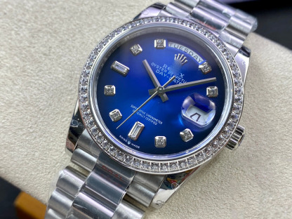 ROLEX DAY DATE M128396TBR-0008 36MM GM FACTORY DIAMOND-SET BEZEL