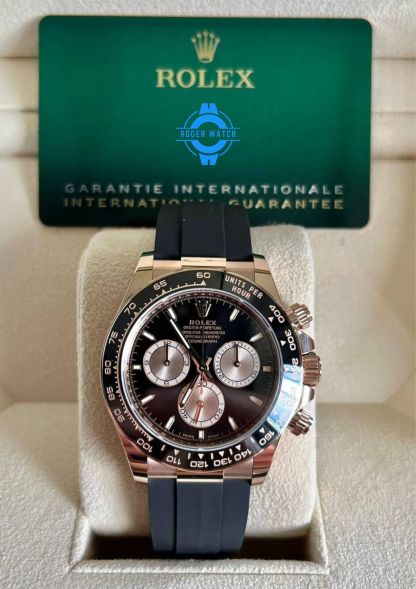 Rolex Daytona Rose Gold 116515LN Oyster Flex Black Dial 40MM