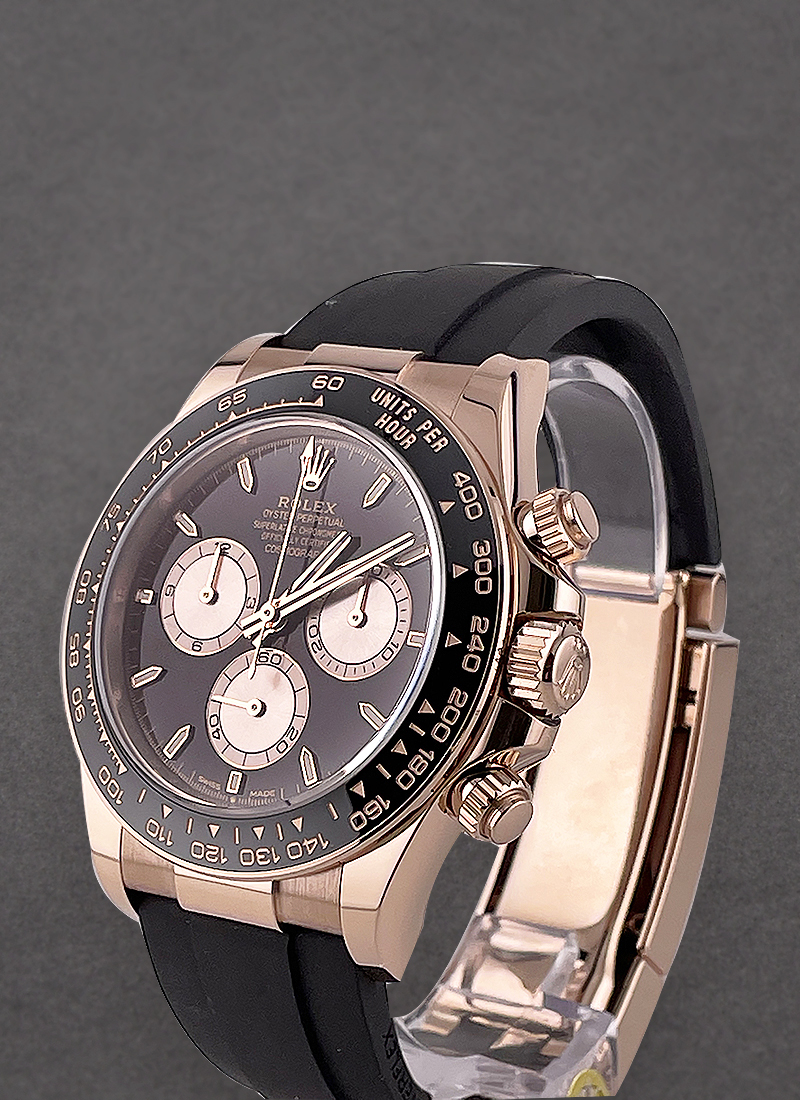 Rolex Daytona Rose Gold 116515LN Oyster Flex Black Dial 40MM