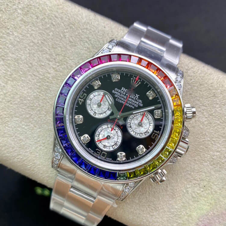 ROLEX DAYTONA 116599 RBOW TW FACTORY BLACK DIAMOND-SET BEZEL