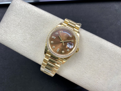 ROLEX DAY DATE M128348RBR-0005 EW FACTORY GOLD STRAP