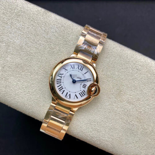 BALLON BLEU DE CARTIER 28MM WGBB0007 V6 FACTORY GOLD BEZEL