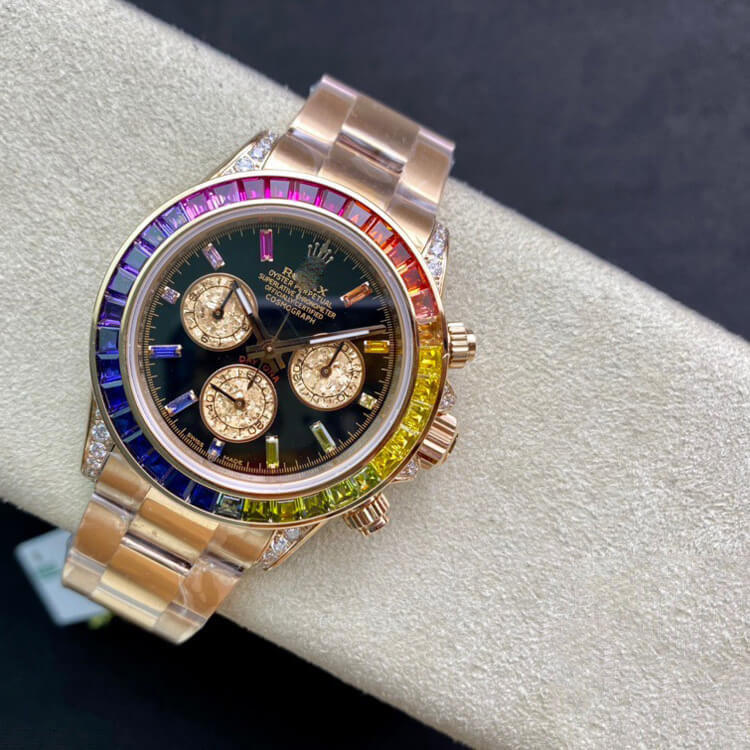 ROLEX DAYTONA 116595 RBOW TW FACTORY BLACK DIAL