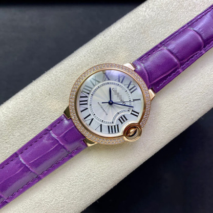 BALLON BLEU DE CARTIER 36MM WJBB0009 3K FACTORY PURPLE STRAP