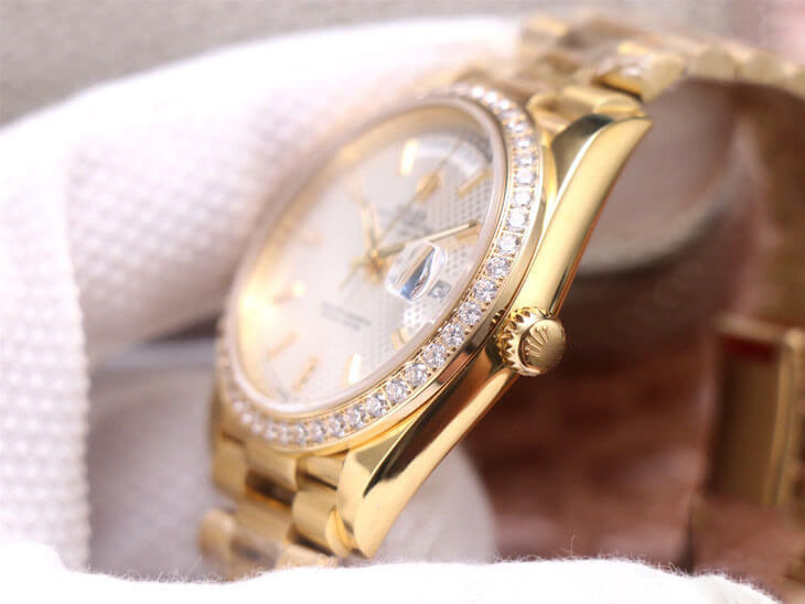 ROLEX DAY DATE M228348RBR-0005 EW FACTORY DIAMOND-SET BEZEL