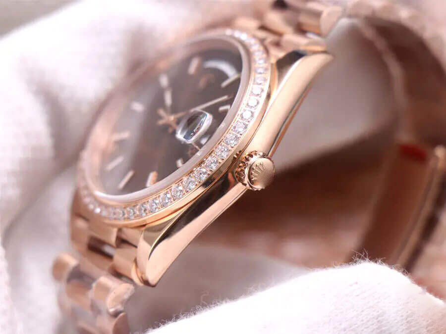 ROLEX DAY DATE M228345RBR-0005 EW FACTORY DIAMOND-SET BEZEL