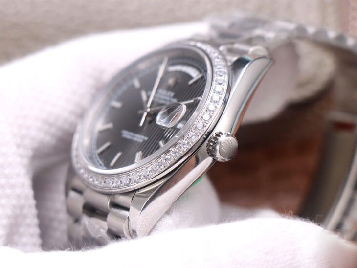 ROLEX DAY DATE M228349RBR-0008 EW FACTORY DIAMOND-SET BEZEL