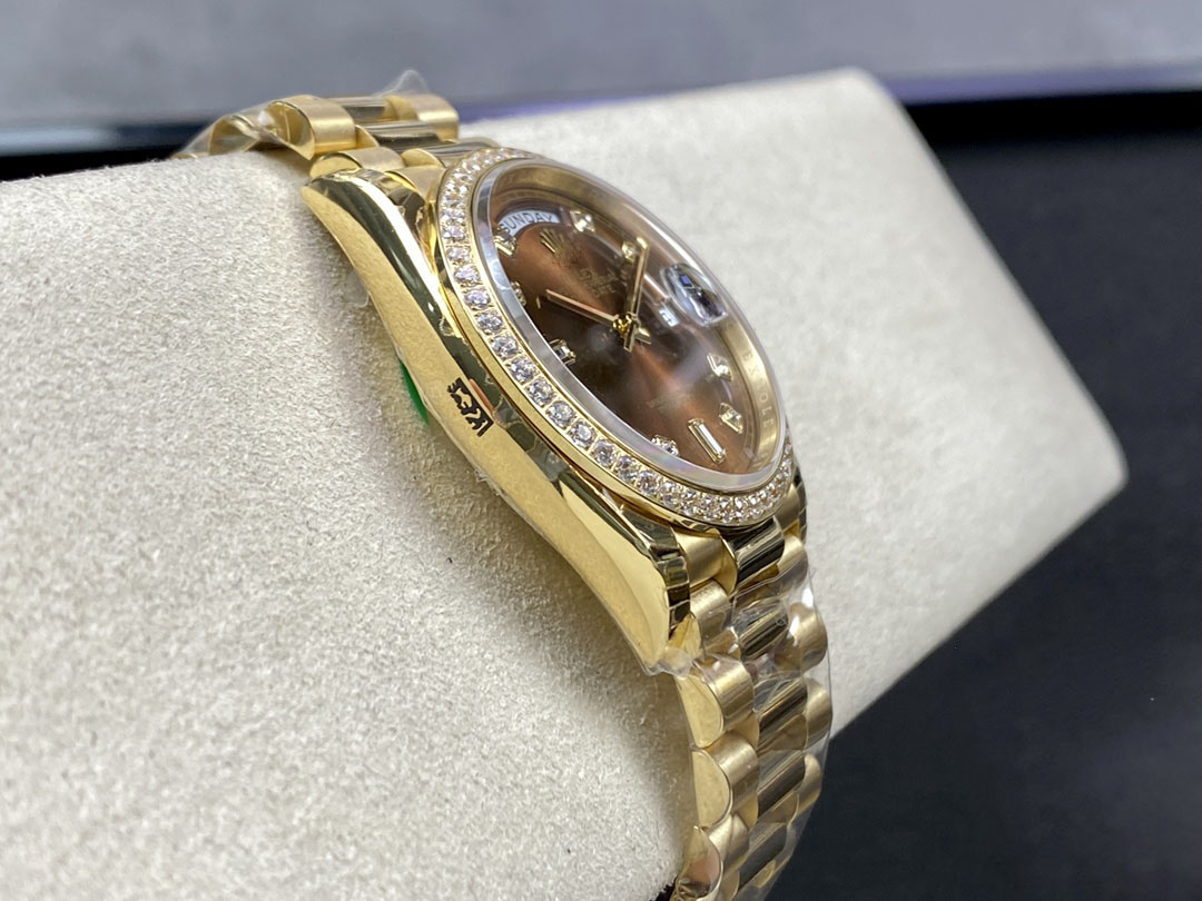 ROLEX DAY DATE M128348RBR-0005 EW FACTORY GOLD STRAP