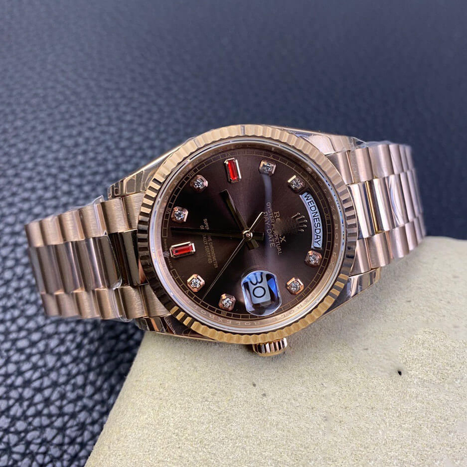 ROLEX DAY DATE 118235 EW FACTORY DIAMOND-SET DIAL