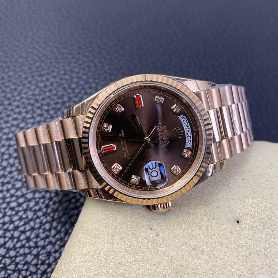 ROLEX DAY DATE 118235 EW FACTORY DIAMOND-SET DIAL