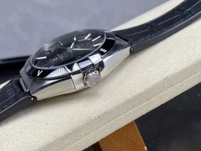 SBF OMEGA CONSTELLATION 131.33.41.21.01.001 VS FACTORY BLACK LEATHER STRAP