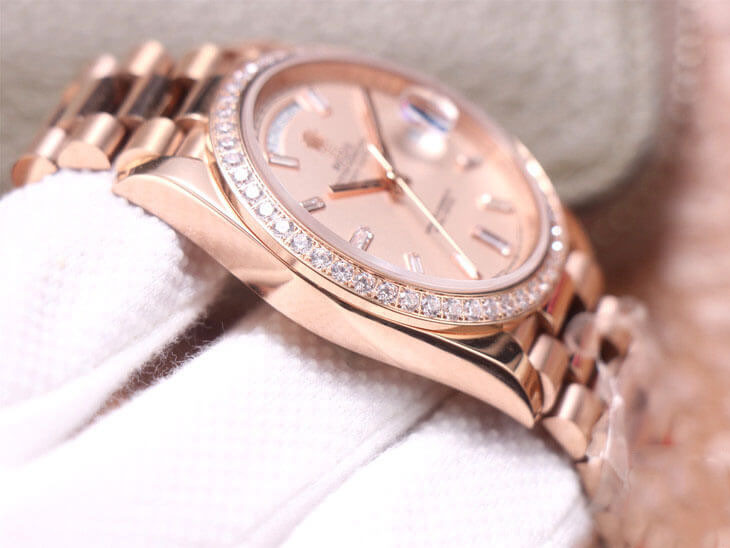 ROLEX DAY DATE M228345RBR-0007 EW FACTORY DIAMOND-SET BEZEL