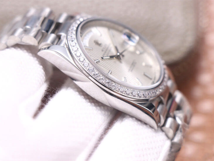 ROLEX DAY DATE M228349RBR-0007 EW FACTORY DIAMOND-SET BEZEL