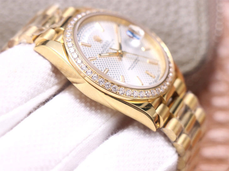 ROLEX DAY DATE M228348RBR-0005 EW FACTORY DIAMOND-SET BEZEL