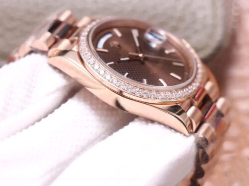 ROLEX DAY DATE M228345RBR-0005 EW FACTORY DIAMOND-SET BEZEL