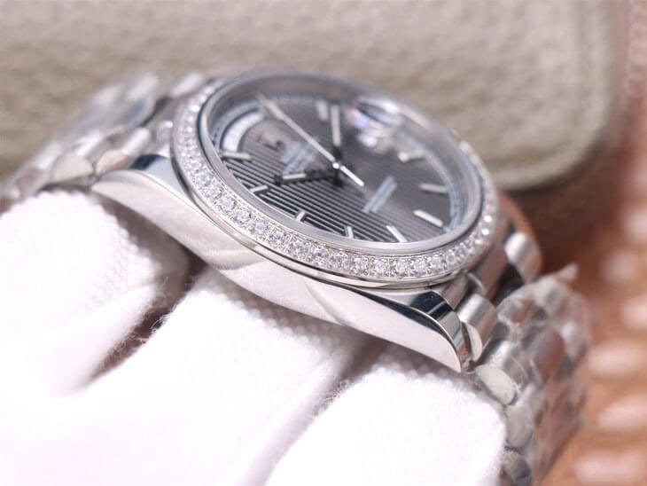 ROLEX DAY DATE M228349RBR-0008 EW FACTORY DIAMOND-SET BEZEL