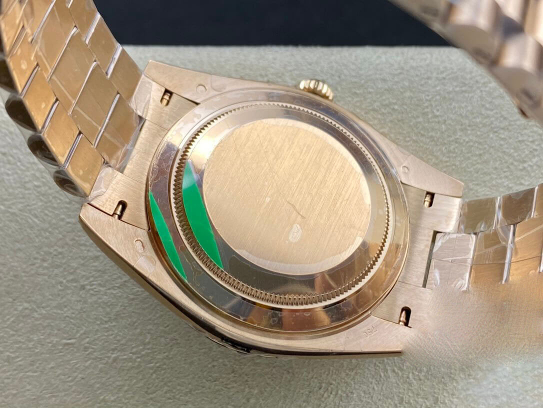 ROLEX DAY DATE 40MM EW FACTORY ROSE GOLD BLACK DIAL