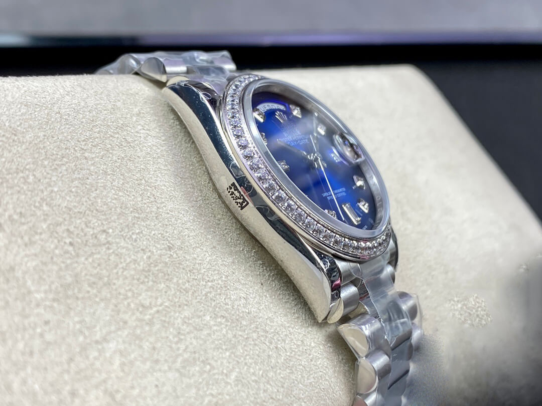 ROLEX DAY DATE M128396TBR-0008 36MM GM FACTORY DIAMOND-SET BEZEL