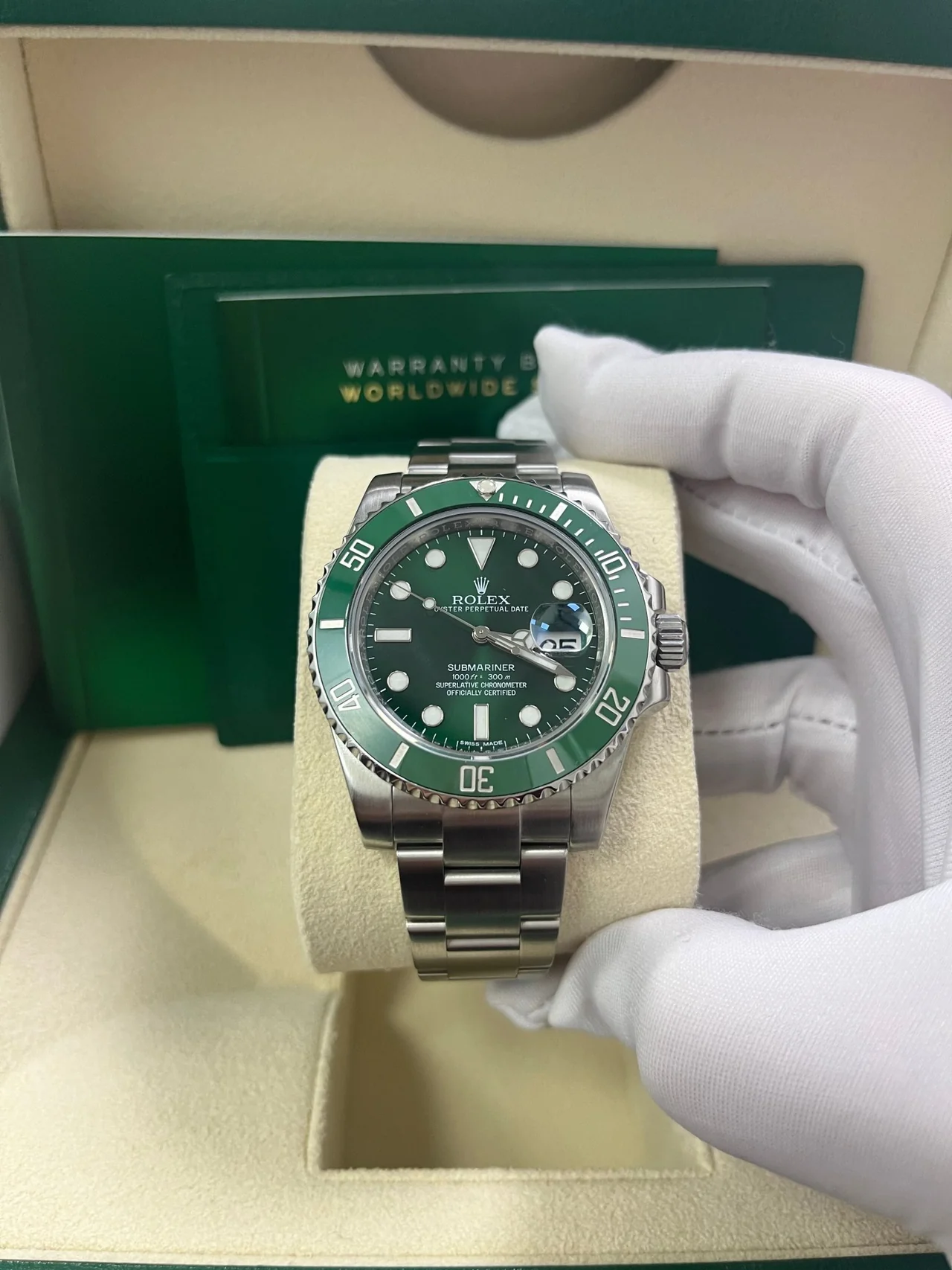 Rolex Submariner Date Stainless Steel "The Hulk" Green Dial 116610LV