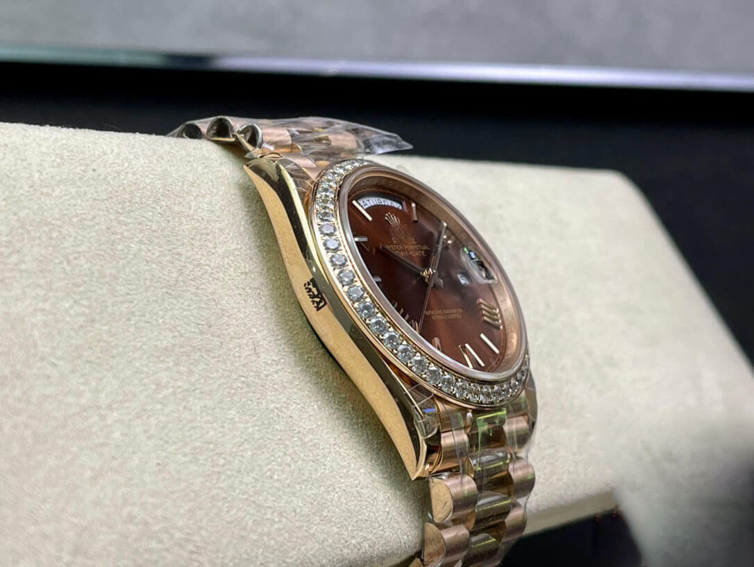 ROLEX DAY DATE M228345RBR-0009 EW FACTORY GOLD STRAP