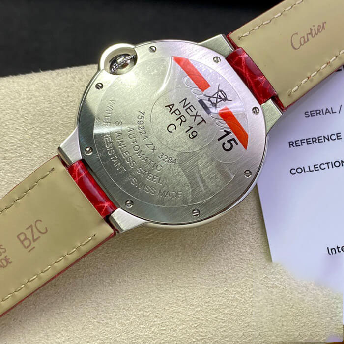 BALLON BLEU DE CARTIER 36MM 3K FACTORY RED STRAP