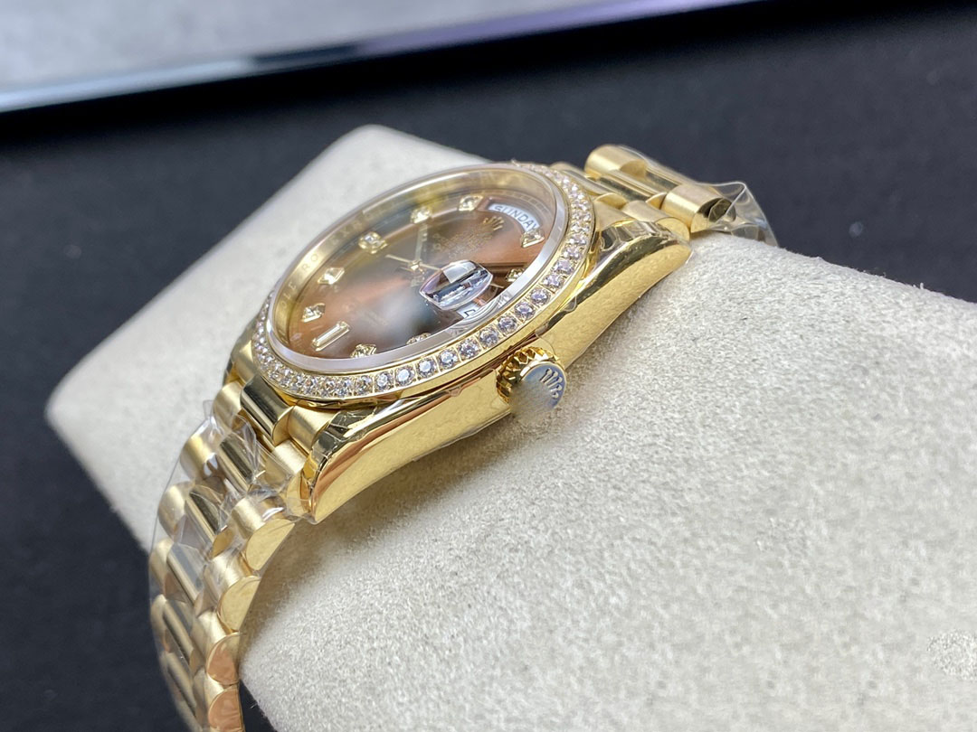 ROLEX DAY DATE M128348RBR-0005 EW FACTORY GOLD STRAP