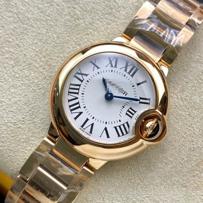 BALLON BLEU DE CARTIER 28MM WGBB0007 V6 FACTORY GOLD BEZEL