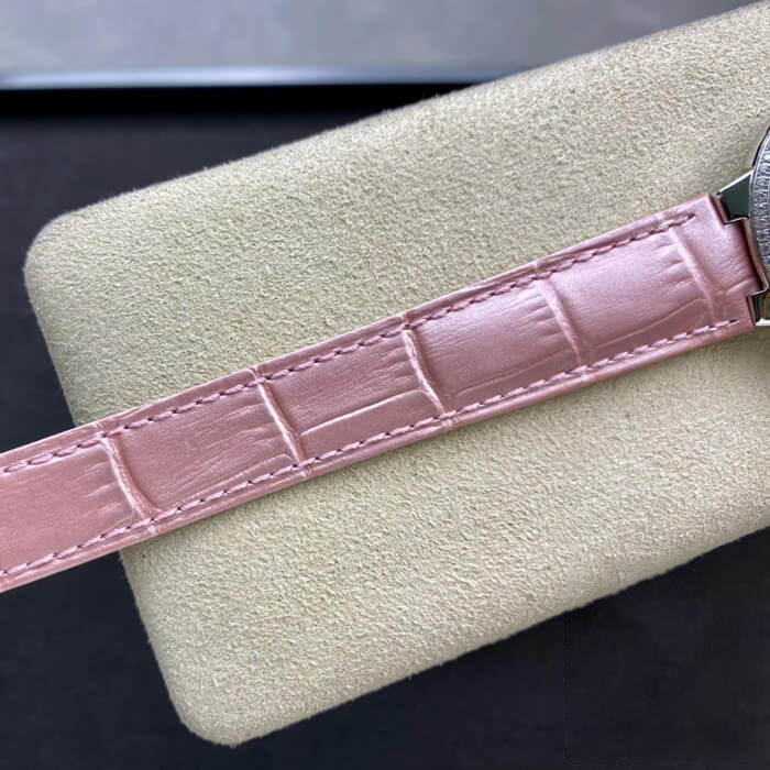 BALLON BLEU DE CARTIER 33MM V6 FACTORY PINK LEATHER STRAP
