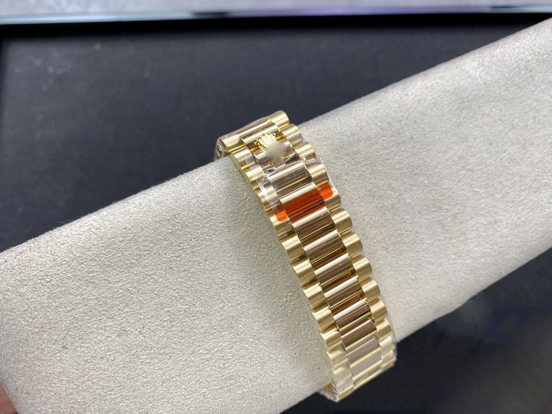 ROLEX DAY DATE M128348RBR-0005 EW FACTORY GOLD STRAP