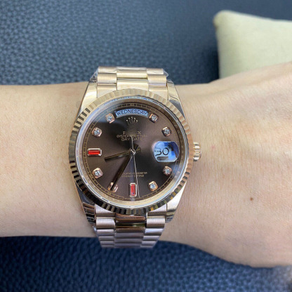 ROLEX DAY DATE 118235 EW FACTORY DIAMOND-SET DIAL