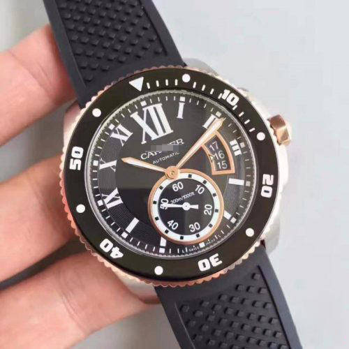 CALIBRE DE CARTIER DIVER W7100056 42MM JF FACTORY BLACK DIAL
