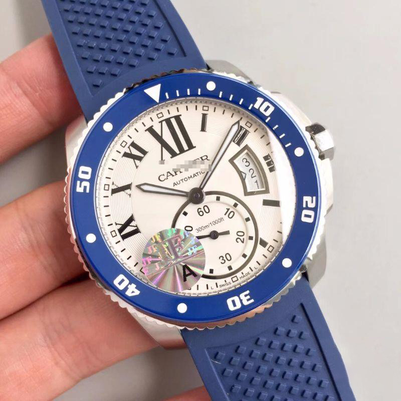 CALIBRE DE CARTIER DIVER 42MM WSCA0011 JF FACTORY WHITE DIAL