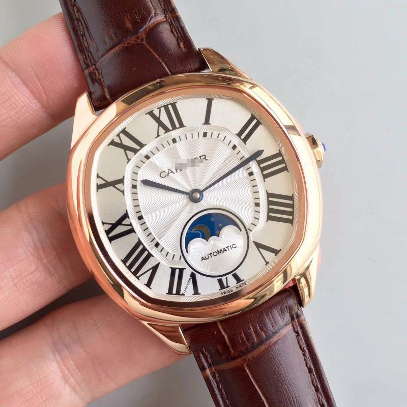 DRIVE DE CARTIER MOONPHASE WGNM0008 ROSE GOLD SILVER DIAL