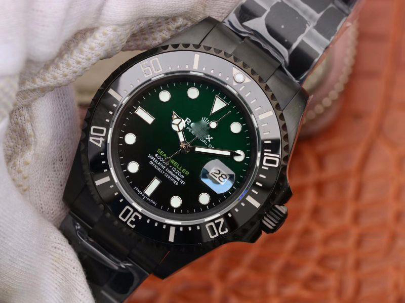 ROLEX SEA-DWELLER DEEPSEA 11666001 V2 GREEN GRADUAL BLACK DIAL