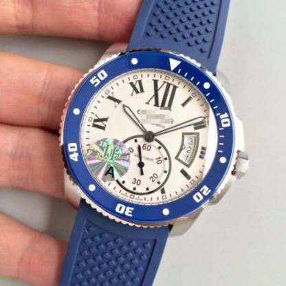 CALIBRE DE CARTIER DIVER 42MM WSCA0011 JF FACTORY WHITE DIAL